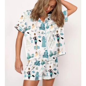 NWT Sheshow Breakfast At Tiffany's Pajama Set